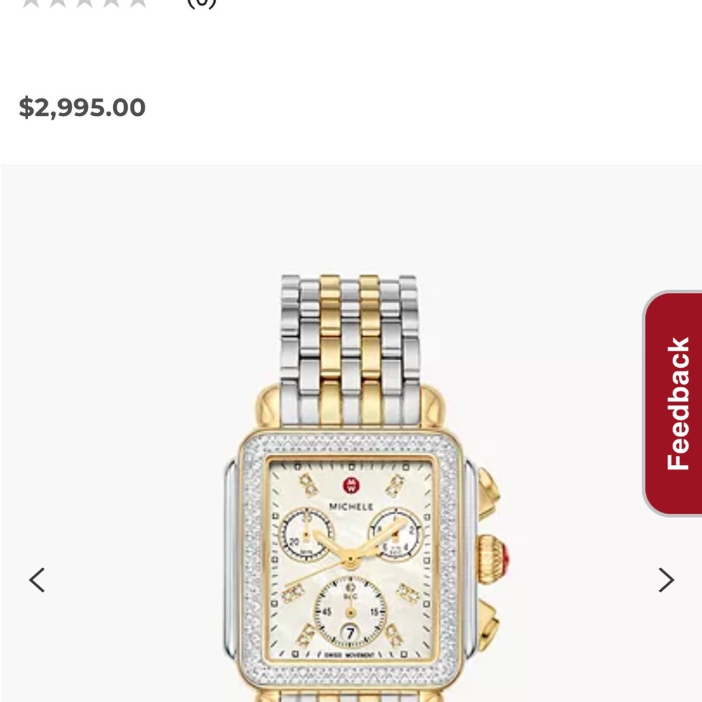 Michele Two-Tone Diamond Watch